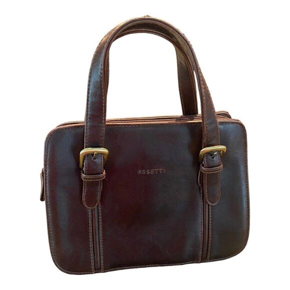 Rosetti Handbag Purse Dark Brown Faux Leather Pockets - Picture 3 of 14